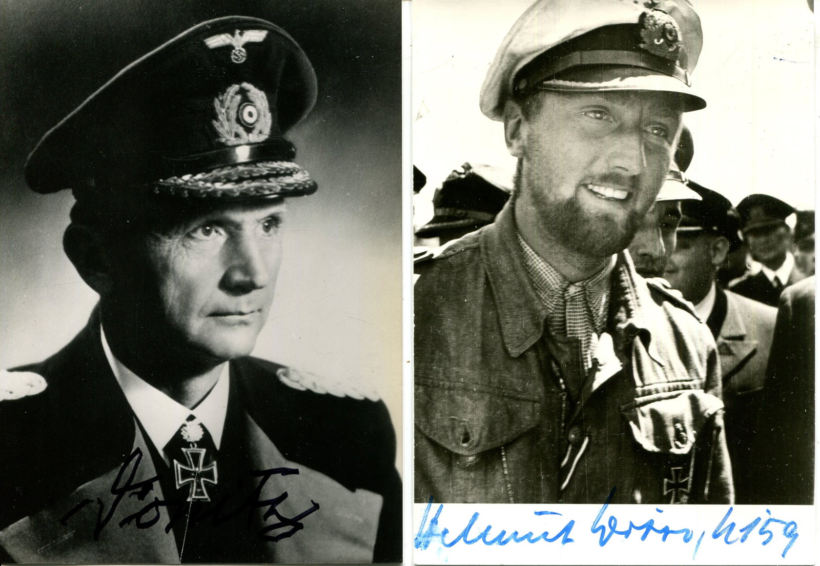 KNIGHT´S CROSS WINNERS: (x6): KNIGHT´S CROSS WINNERS: Selection of signed 4 x 6 photographs and slightly smaller (2) by various Knight´s Cross winners, all of whom served with the German Navy (Kriegsmarine) during World War II,