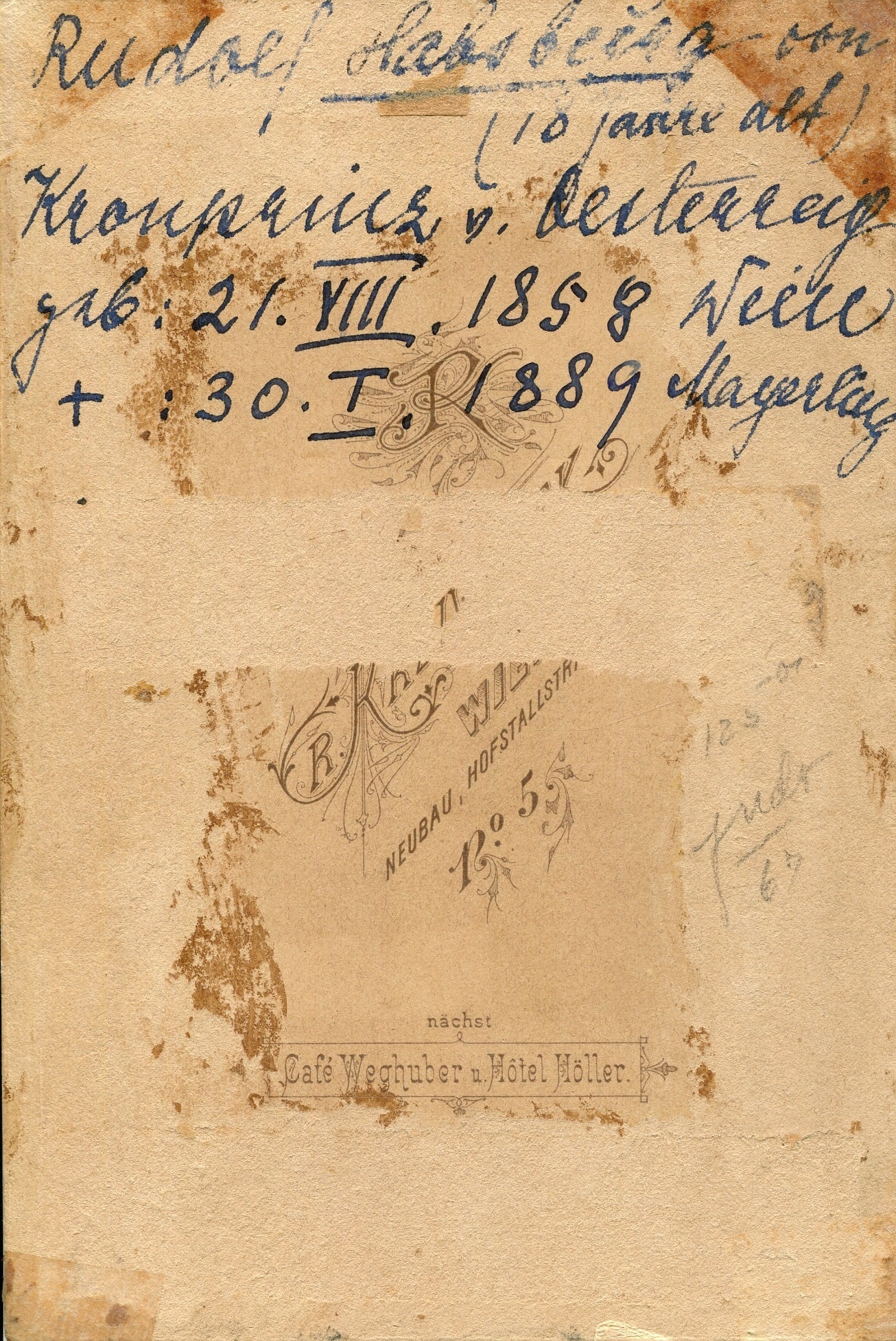 RUDOLF: (1858-1889) - 2