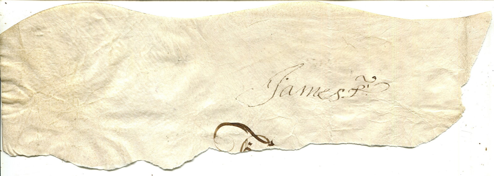 JAMES VI & I: (1566-1625): JAMES VI & I: (1566-1625) King of Scotland (as James VI) from 1567-1625 and King of England and Ireland (as James I, from the union of the Scottish and English crowns) from 1603-25. A good ink