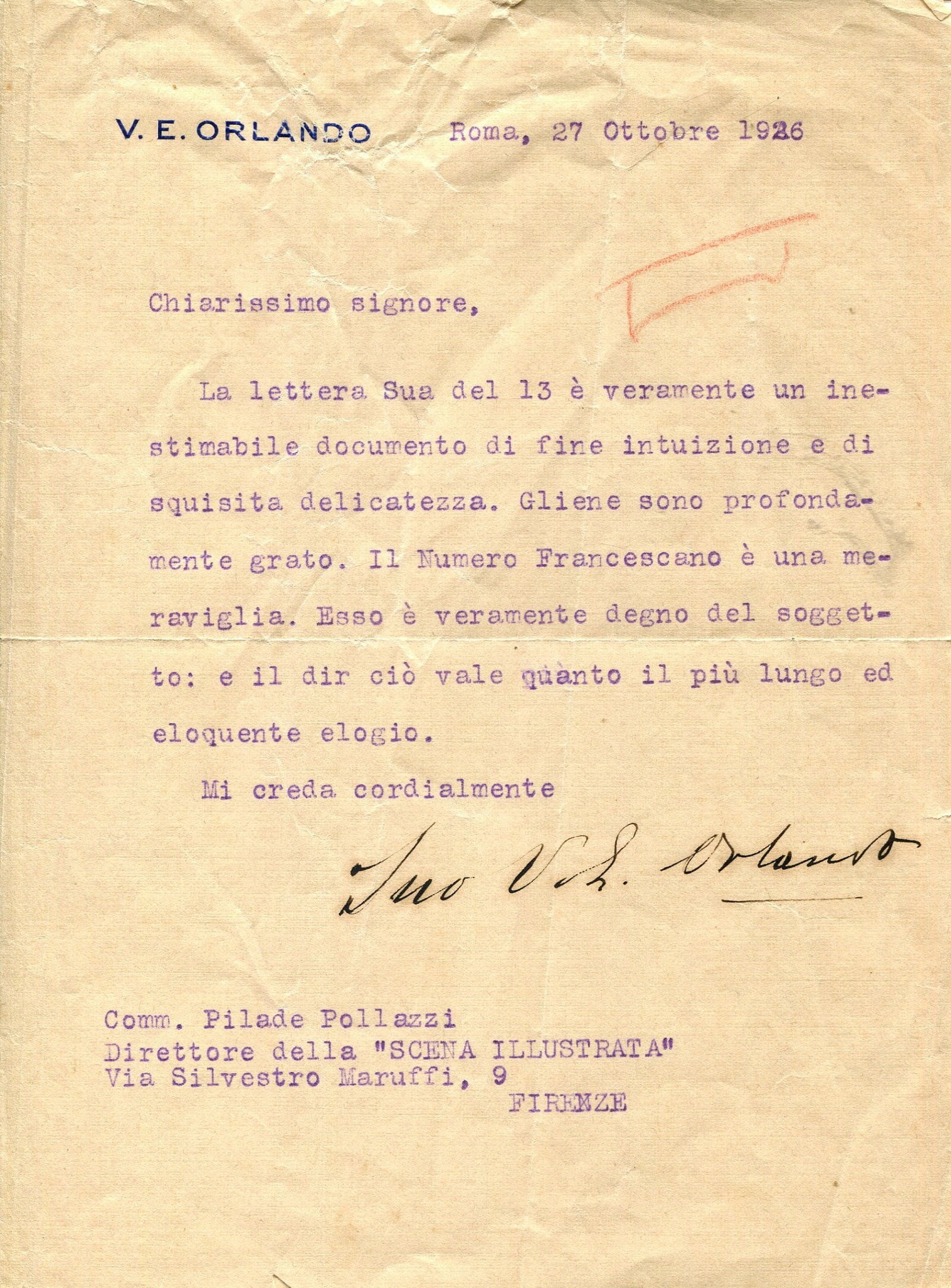 ORLANDO VITTORIO EMANUELE: (1860-1952) (1 of 1)