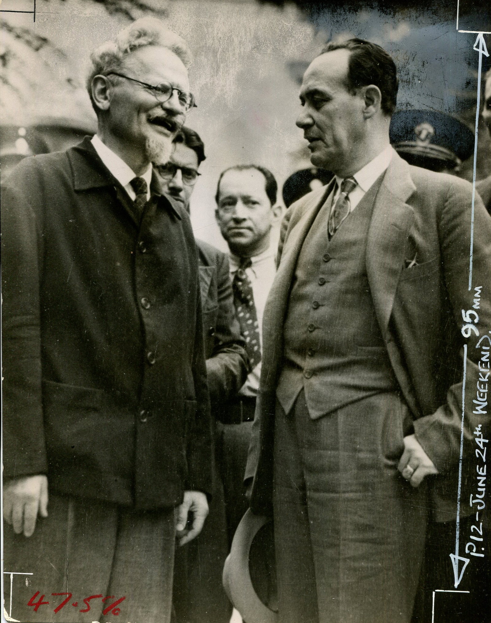 [TROTSKY LEON]: (1879-1940): [TROTSKY LEON]: (1879-1940) Bolshevik Revolutionary, one of the leaders of the Russian October Revolution, founder and first leader of the Red Army. A good and unusual 7 x 9 photograph, unsigned, the