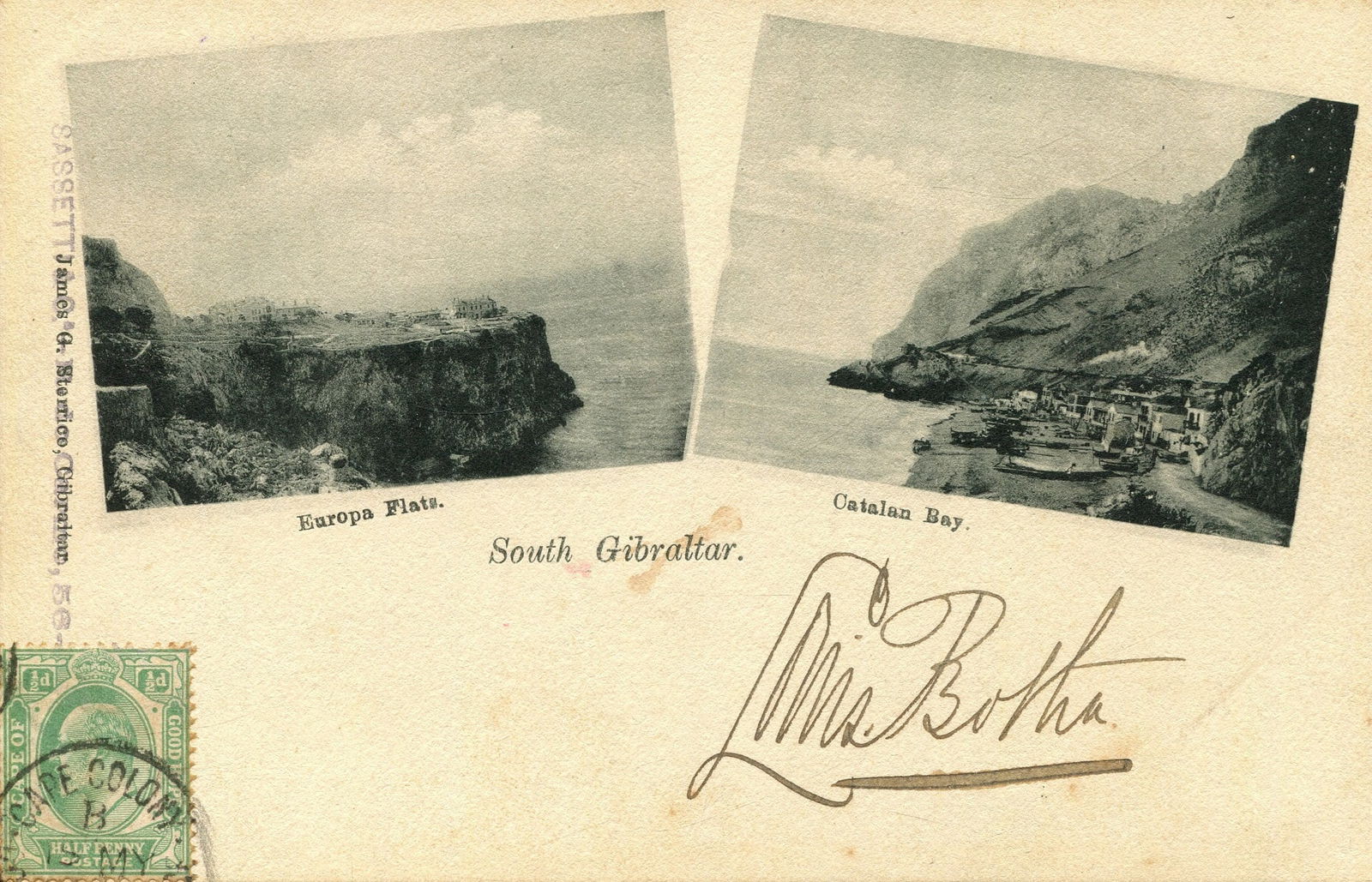 BOTHA LOUIS: (1862-1919): BOTHA LOUIS: (1862-1919) South African Politician, the first Prime Minister of the Union of South Africa 1910-19. A good fountain pen ink signature (´Louis Botha´) to a clear area of a vintage