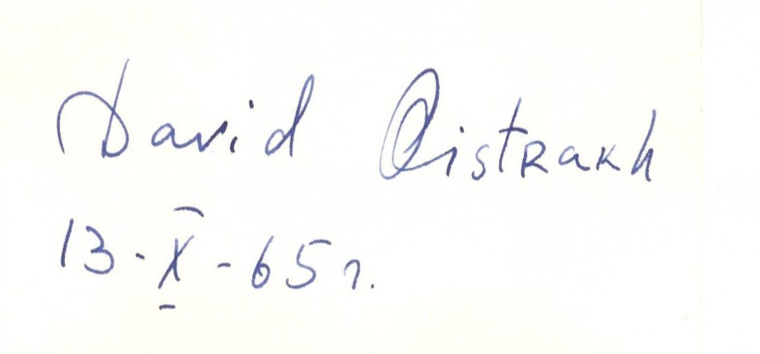 CLASSICAL MUSIC: Selection of signed pieces, cards, a f: CLASSICAL MUSIC: Selection of signed pieces, cards, a few First Day Covers etc., by various classical musicians, composers, opera singers, ballet dancers etc., including David Oistrakh, Malcolm Sargen