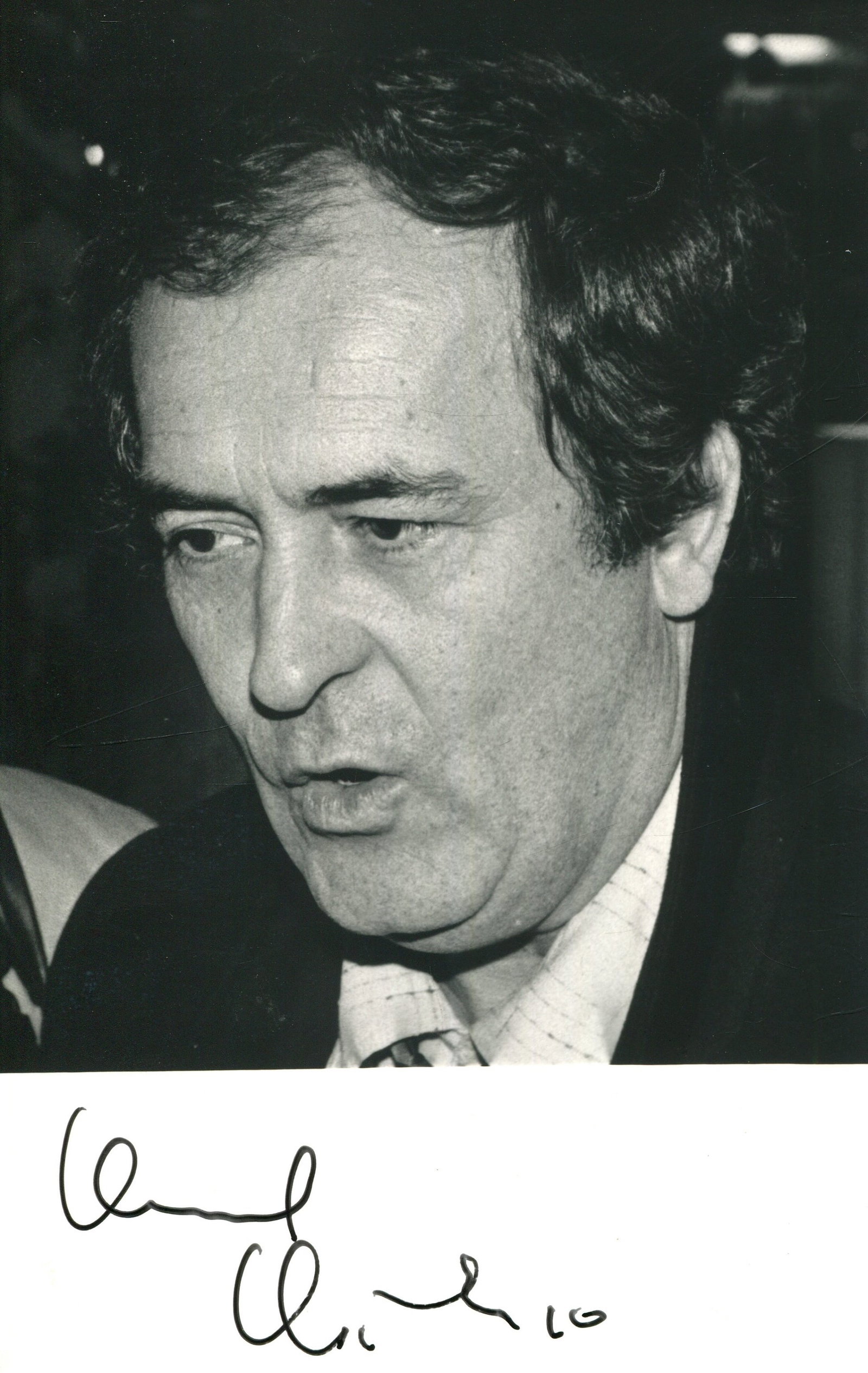 BERTOLUCCI BERNARDO: (1941-2018): BERTOLUCCI BERNARDO: (1941-2018) Italian film director, Academy Award winner. Signed 3.5 x 5.5 photograph of Bertolucci in a head and shoulders close-up portrait pose. Signed in bold black ink with