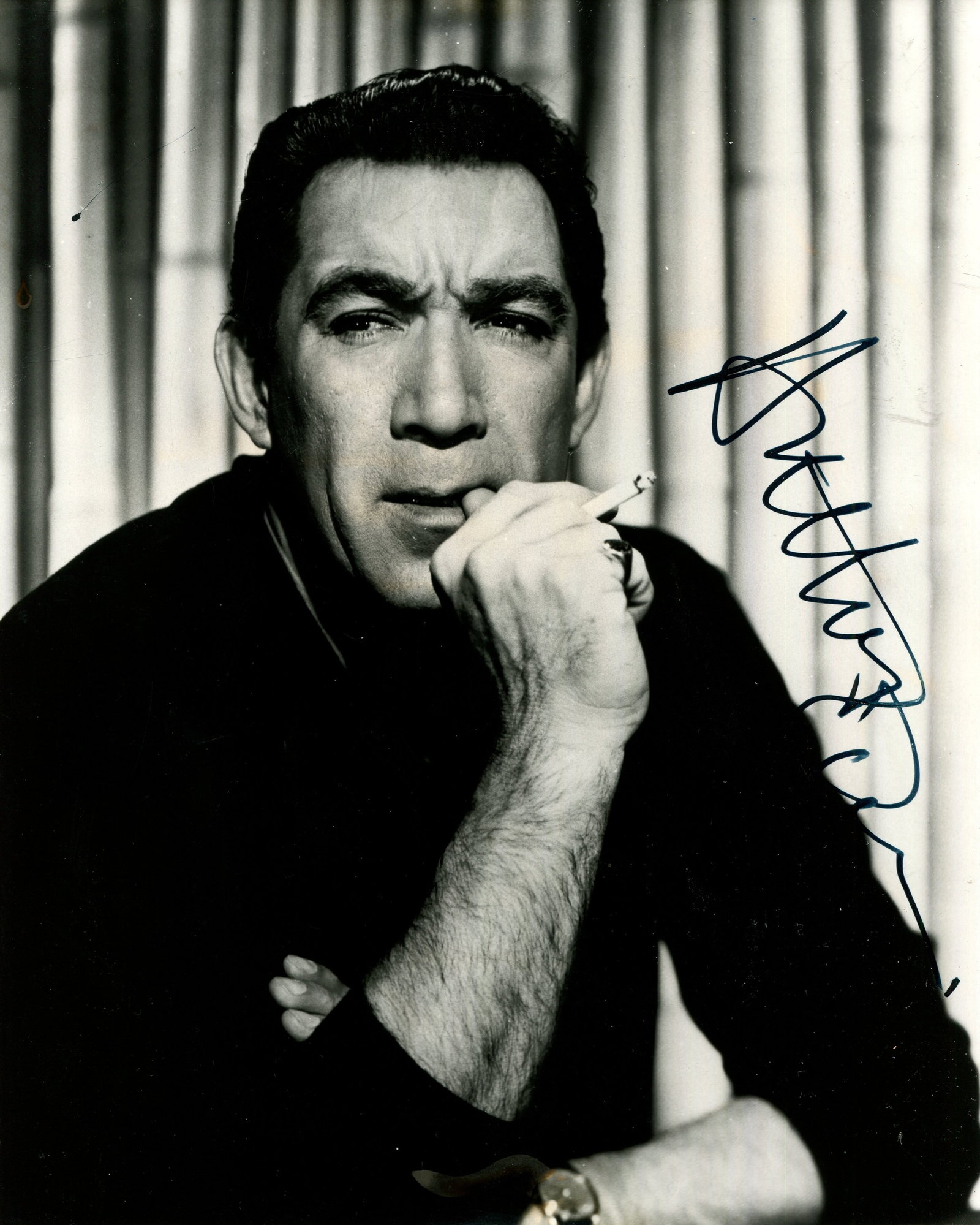 QUINN ANTHONY: (1915-2001): QUINN ANTHONY: (1915-2001) Mexican-American actor, Academy Award winner. Anthony Quinn won the Academy Award for Best Supporting Actor for his performance in his role as Eufemio Zapata, brother of