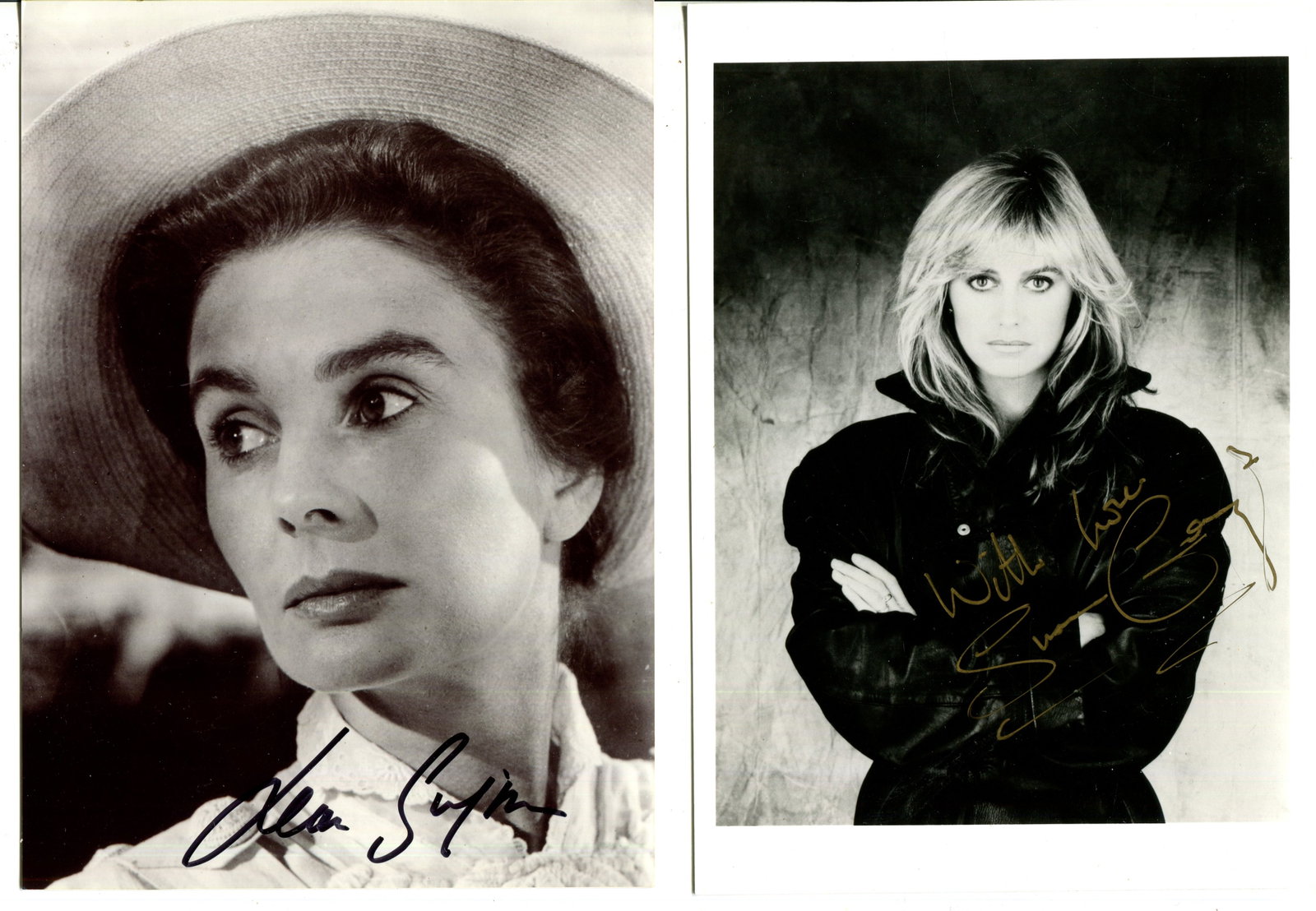 BRITISH ACTRESSES: (x9): BRITISH ACTRESSES: Selection of signed 5 x 7 photographs by various British screen and stage actresses comprising Jean Simmons, Joan Plowright, Lynn Redgrave, Susan George, Julie Christie (also