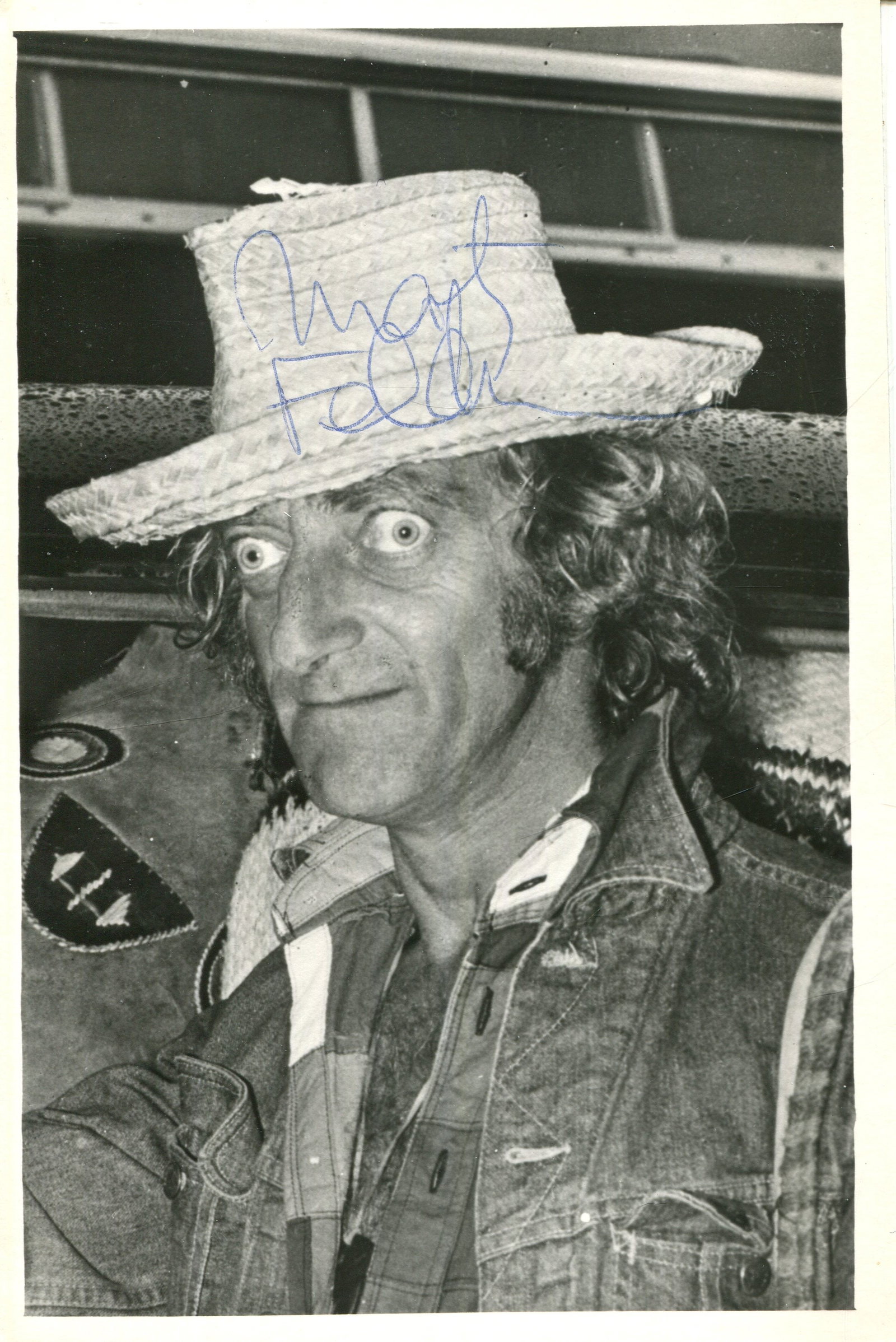 FELDMAN MARTY: (1934-1982): FELDMAN MARTY: (1934-1982) British comedy actor. A scarce signed 3.5 x 5.5 photograph of Feldman in a head and shoulders pose. Signed in blue ink to a lighter area of the image. Signed photographs of