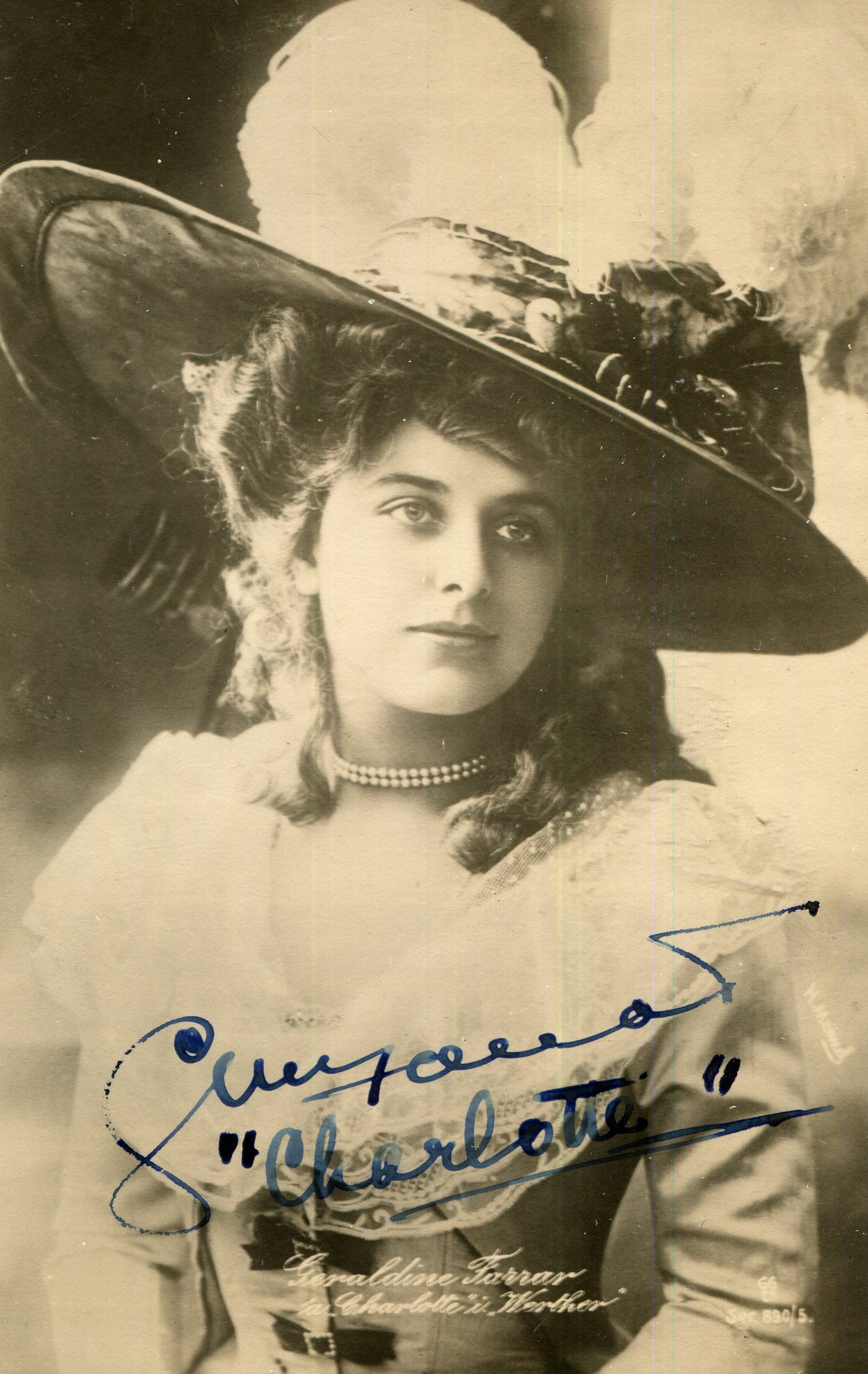 LEADING SOPRANOS OF THE 20TH CENTURY:: LEADING SOPRANOS OF THE 20TH CENTURY: A good small selection of three signed 3.5 x 5.5 photographs by various leading sopranos of the 20th century, comprising Elisabeth Schwarzkopf (1915-2006)
