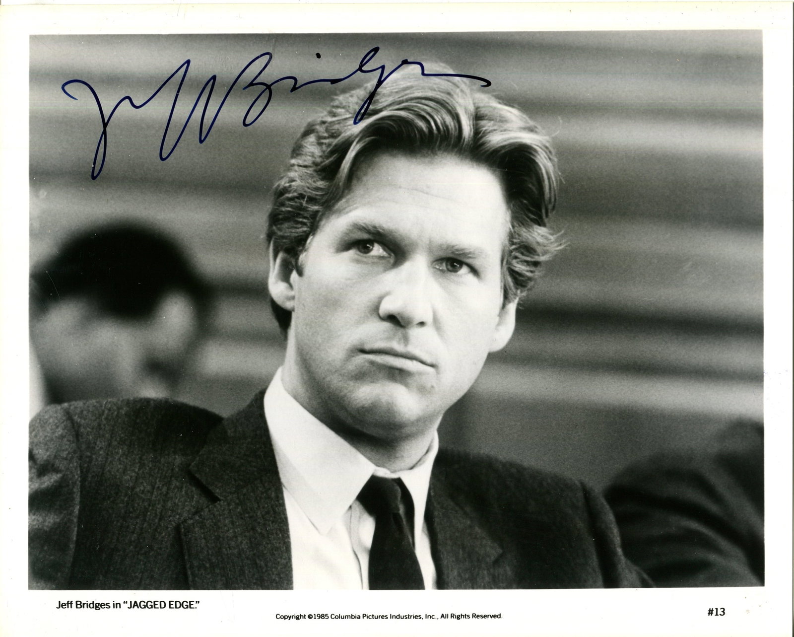 BRIDGES JEFF: (1949- ): BRIDGES JEFF: (1949- ) American actor, Academy Award winner for Best Actor in 2010 for his role as Otis ´Bad´ Blake in Crazy Heart. Signed 10 x 8 photograph of Bridges in a head and