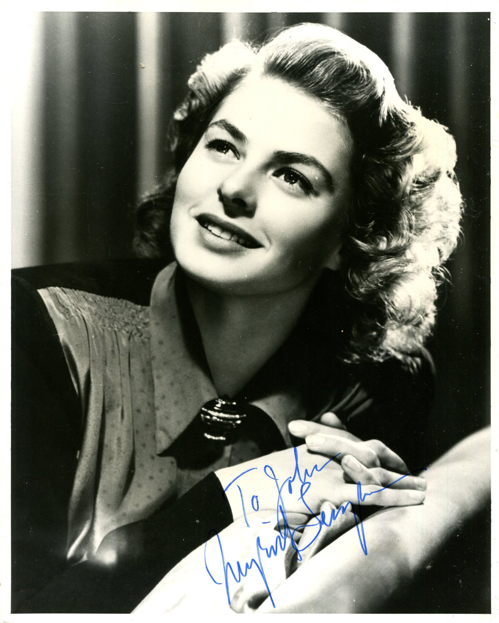 BERGMAN INGRID: (1915-1982): BERGMAN INGRID: (1915-1982) Swedish actress, Academy Award winner for Best Actress in 1944 for her role as Paula Alquist Anton in Gaslight and again in 1956 for her role as Anna Koref/Anastasia in