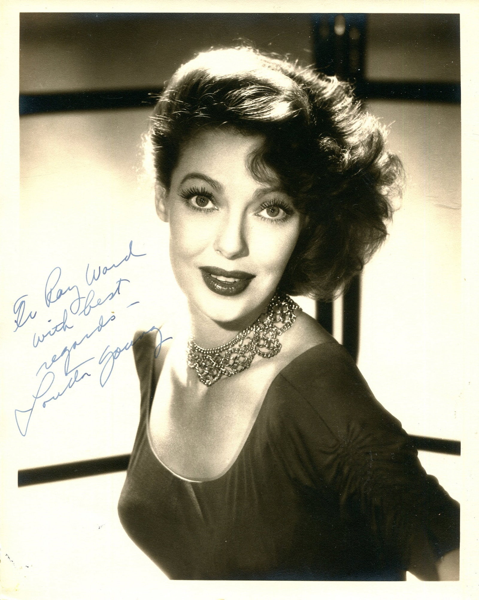 ACADEMY AWARD WINNERS: (x6): ACADEMY AWARD WINNERS: Selection of vintage signedand inscribed 8 x 10 photographs by various Oscar winning actresses comprising Loretta Young, Claire Trevor (in costume as Elinor Norton from Elinor N
