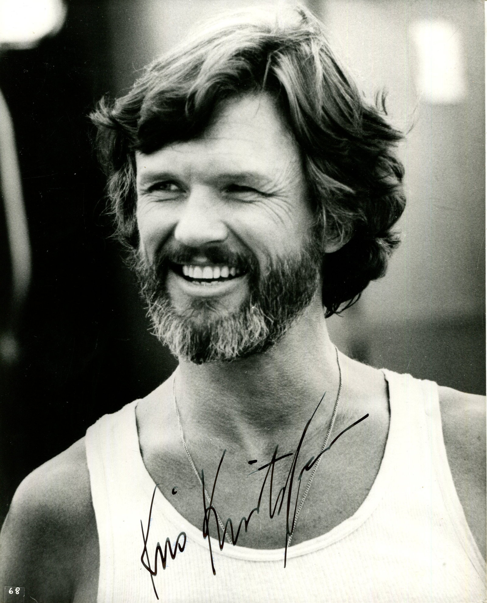 KRISTOFFERSON KRIS: (1936-2024): KRISTOFFERSON KRIS: (1936-2024) American country music singer, songwriter and actor. Signed 8 x 10 photograph of Kristofferson in a head and shoulders pose in costume as Martin ´Rubber