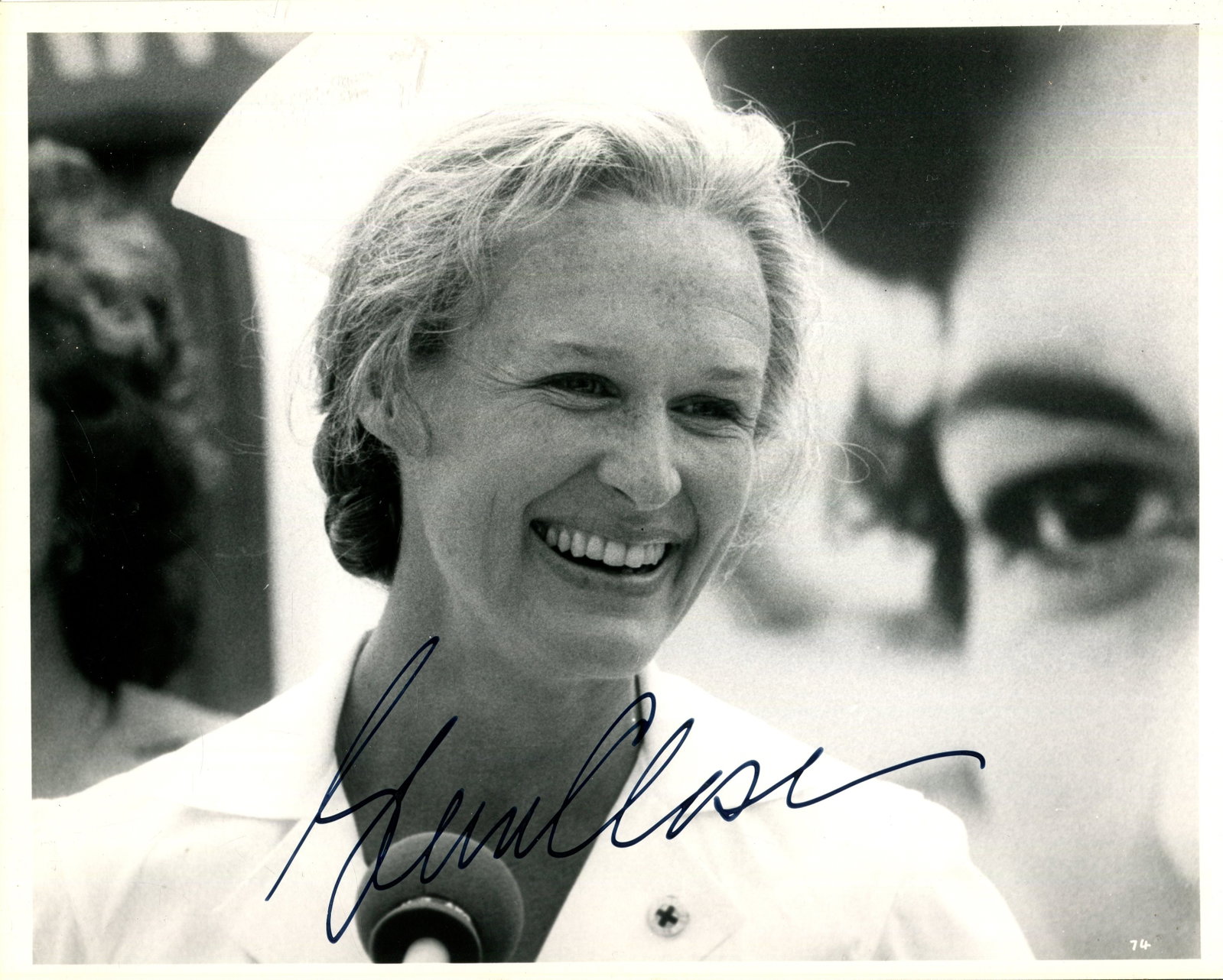 CLOSE GLENN: (1947- ): CLOSE GLENN: (1947- ) American actress. Signed 10 x 8 photograph of the actress in a head and shoulders pose in costume from her film debut as nurse Jenny Fields in the American comedy drama film The