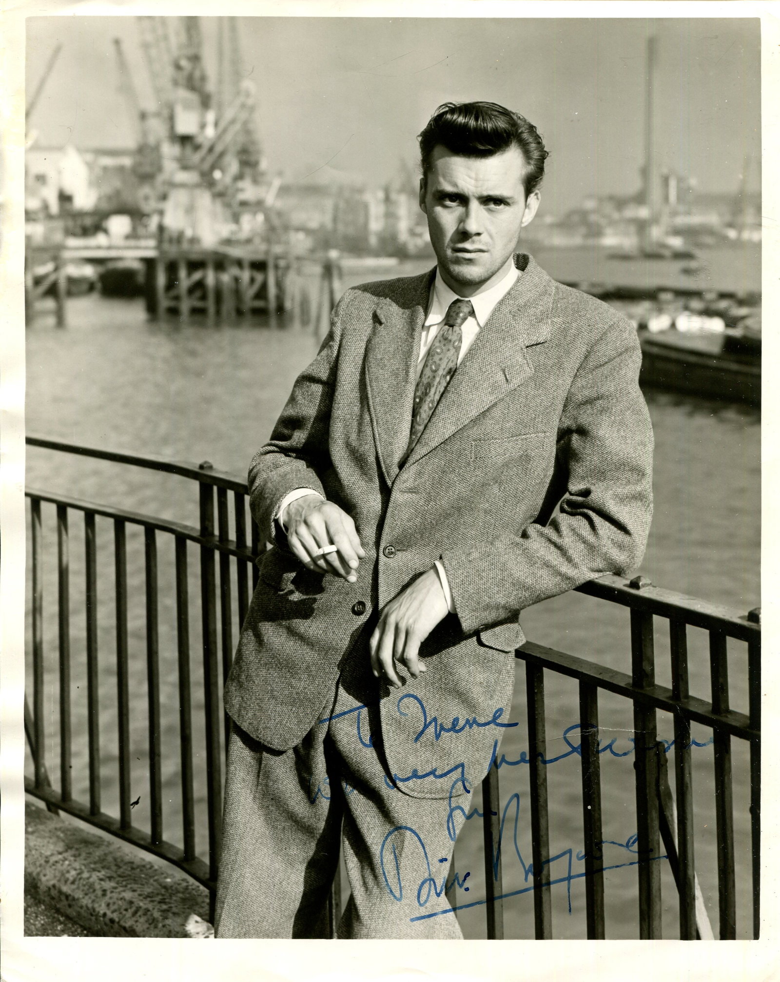 BRITISH ACTORS: (x14): BRITISH ACTORS: A good selection of signed 8 x 10 photographs and some slightly smaller by various British film and television actors comprising Dirk Bogarde, John Hurt, Michael Palin (in costume as
