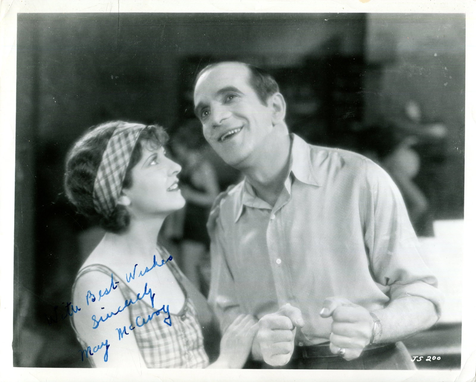 MCAVOY MAY: (1899-1984): MCAVOY MAY: (1899-1984) American actress. Signed 10 x 8 photograph of McAvoy in a profile head and shoulders pose in costume as Mary Dale, standing opposite Al Jolson, in costume as Jacob