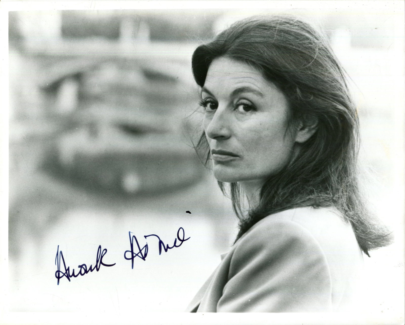AIMEE ANOUK: (1932-2024): AIMEE ANOUK: (1932-2024) French actress. Signed 10 x 8 photograph of Aimee in a head and shoulders pose in costume as Marta Ponticelli from the Italian film A Leap in the Dark (1980). Signed by the