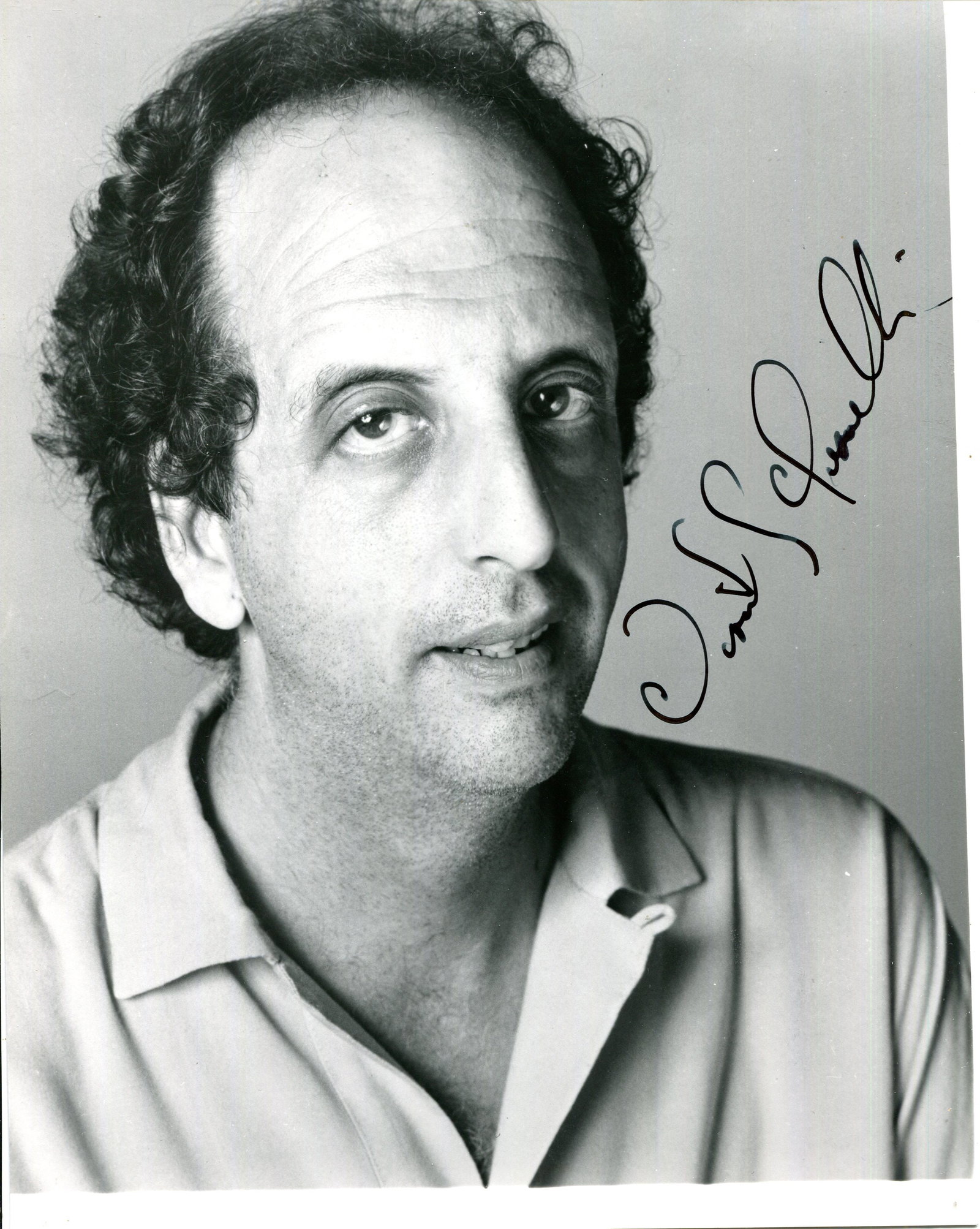 ACTORS: (x8): ACTORS: Selection of signed 8 x 10 photographs and very slightly smaller (1) by various film actors comprising Vincent Schiavelli, Wayne Rogers (in costume as private detective Jake Axminster from an 