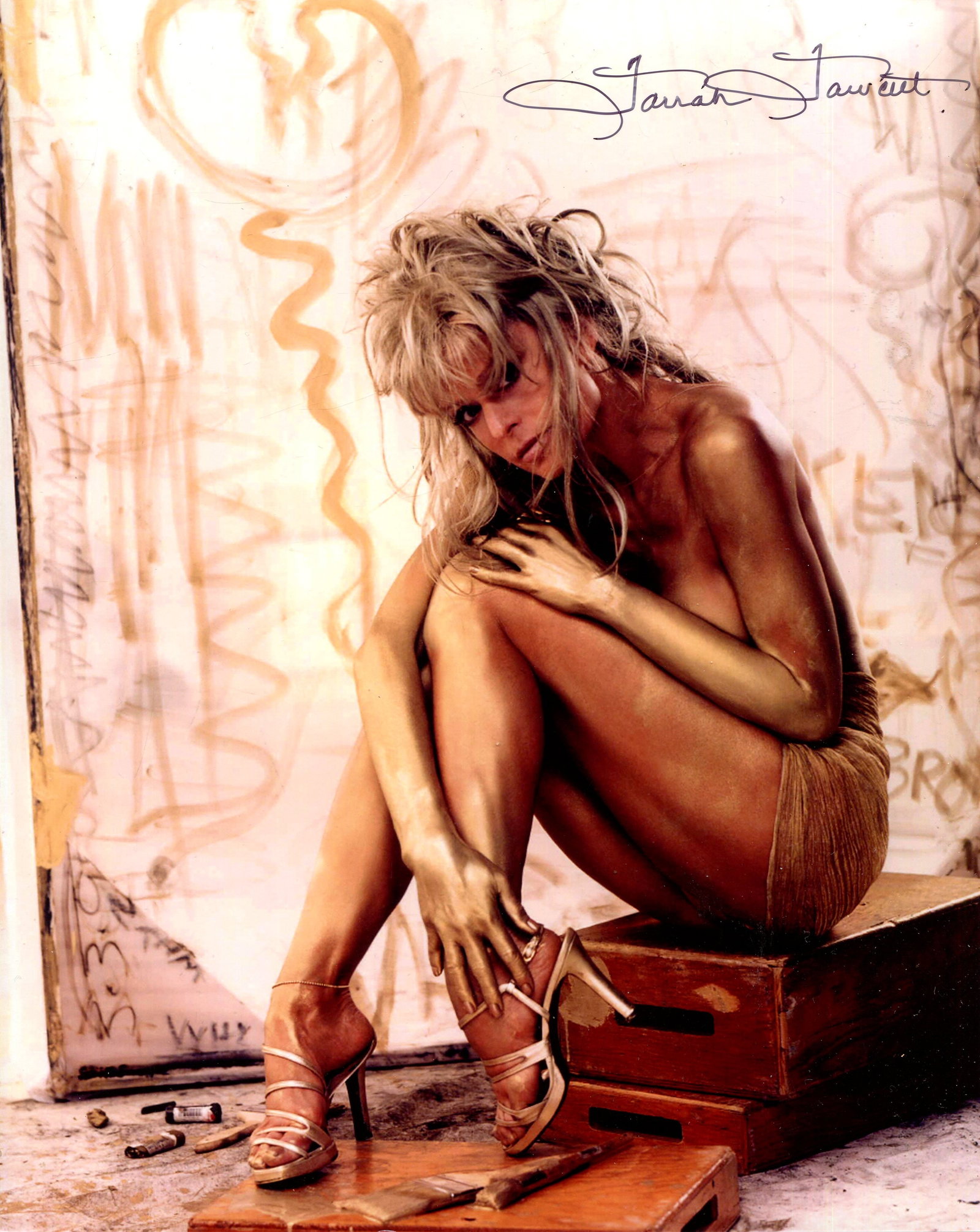 FAWCETT FARRAH: (1947-2009): FAWCETT FARRAH: (1947-2009) American actress and model, famous for her role as Jill Munroe in Charlie's Angels (1976-77). Signed colour 8 x 10 photograph of the actress, the artistic image showing