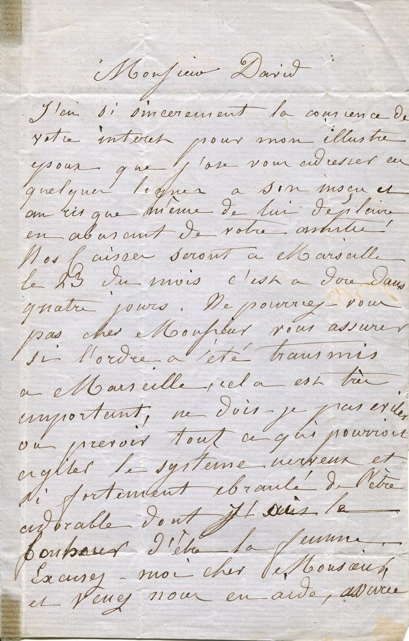 PÉLISSIER OLYMPE: (1799-1878): PÉLISSIER OLYMPE: (1799-1878) French courtesan and artists´ model, the second wife of the Italian composer Gioachino Rossini from 1846. A.L.S., O. Rossini, two pages, 8vo, Passy, 20th July