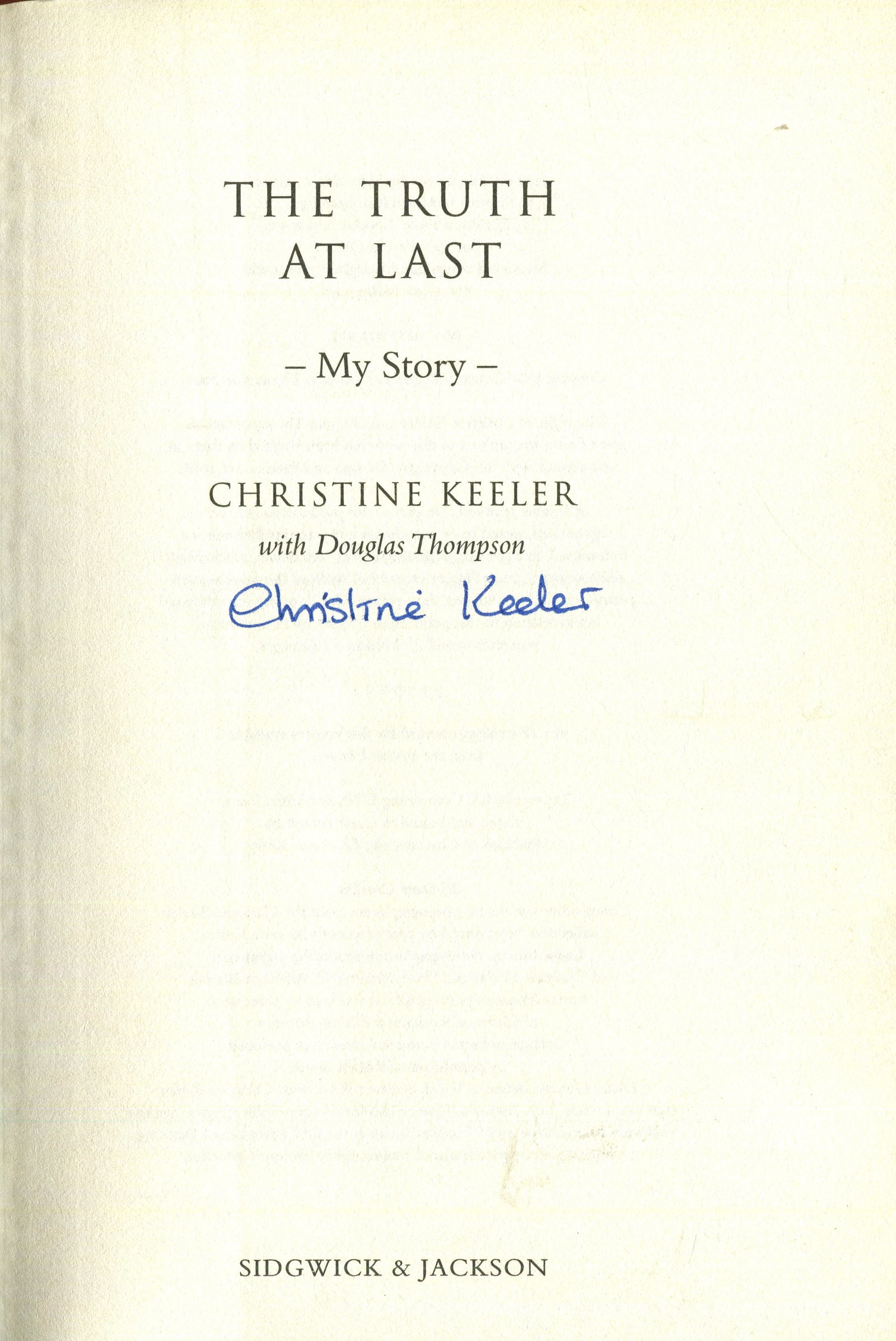 KEELER CHRISTINE: (1942- 2017) (1 of 2)