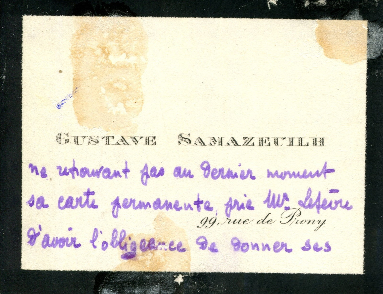 VISITING CARDS: (x10) - 5