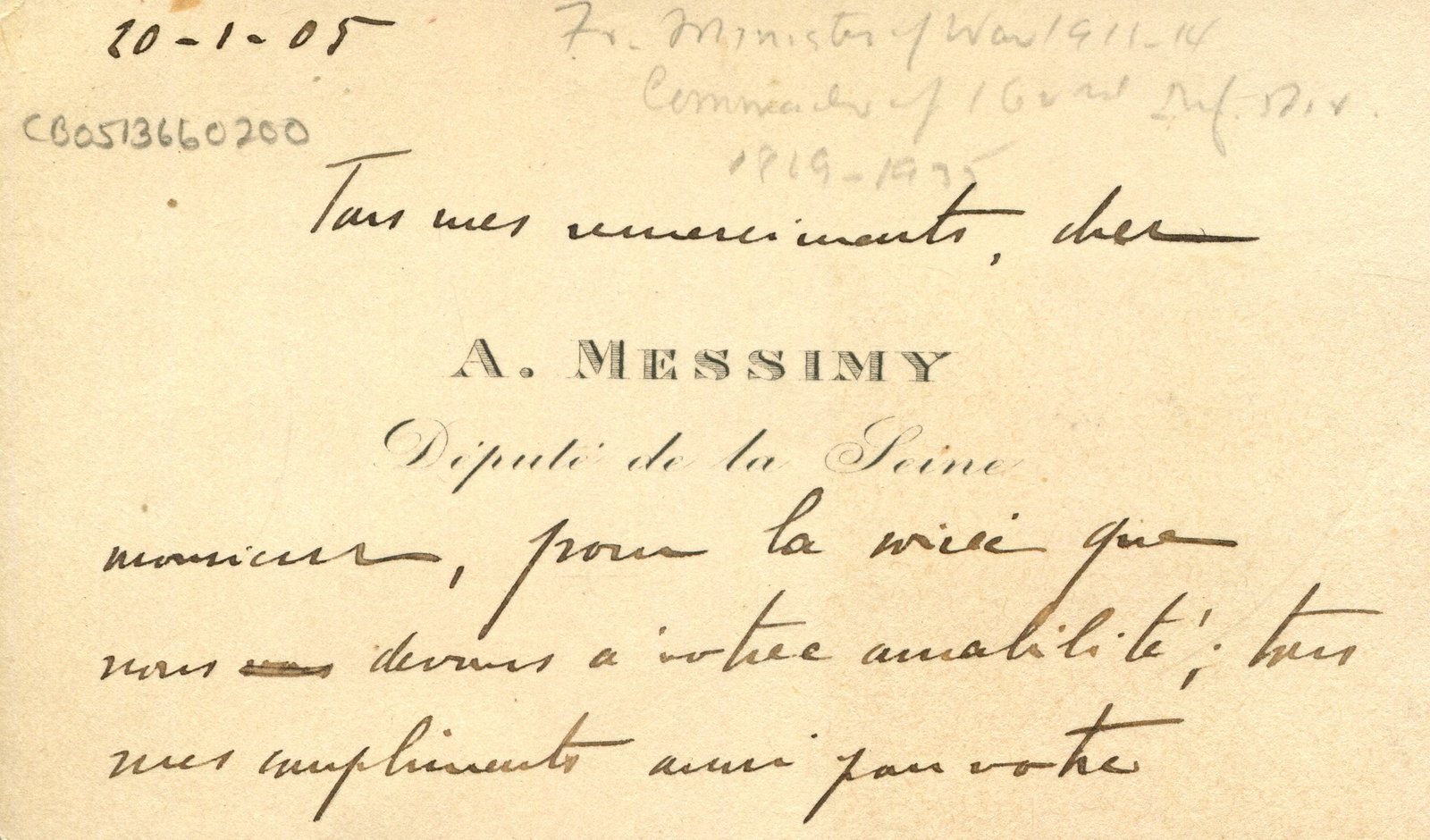VISITING CARDS: (x10): VISITING CARDS: An interesting selection of personal printed oblong 12mo Visiting Cards belonging to a variety of famous men and women, all featuring A.Ls.S. or A.Ns.S., some with initials, including