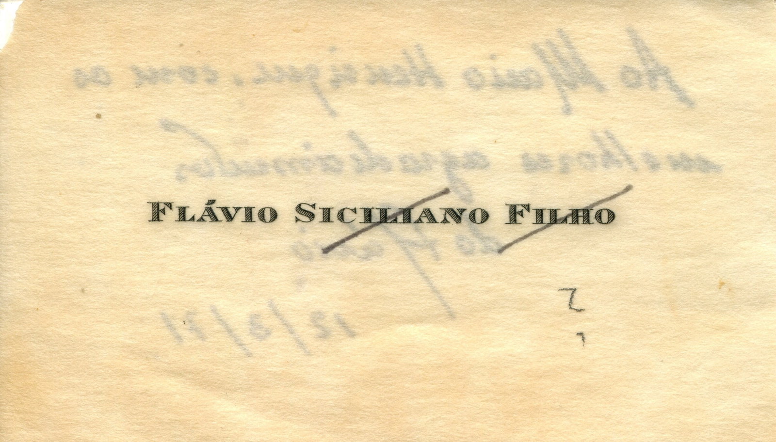 VISITING CARDS: (x10) - 7