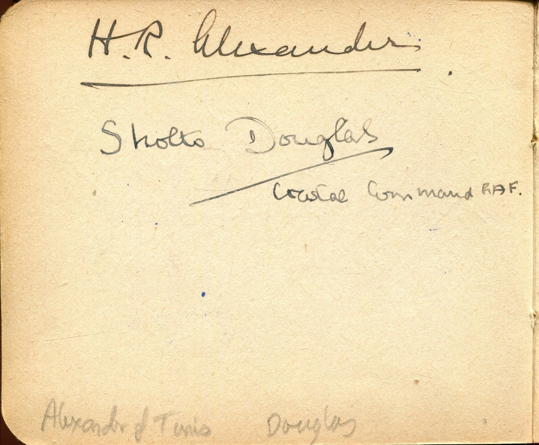 AUTOGRAPH ALBUM:: AUTOGRAPH ALBUM: A small oblong 8vo autograph album containing eighteen signatures by a variety of famous men and women including Kathryn Grayson, Prince Henry (1900-1974; Duke of Gloucester, son of