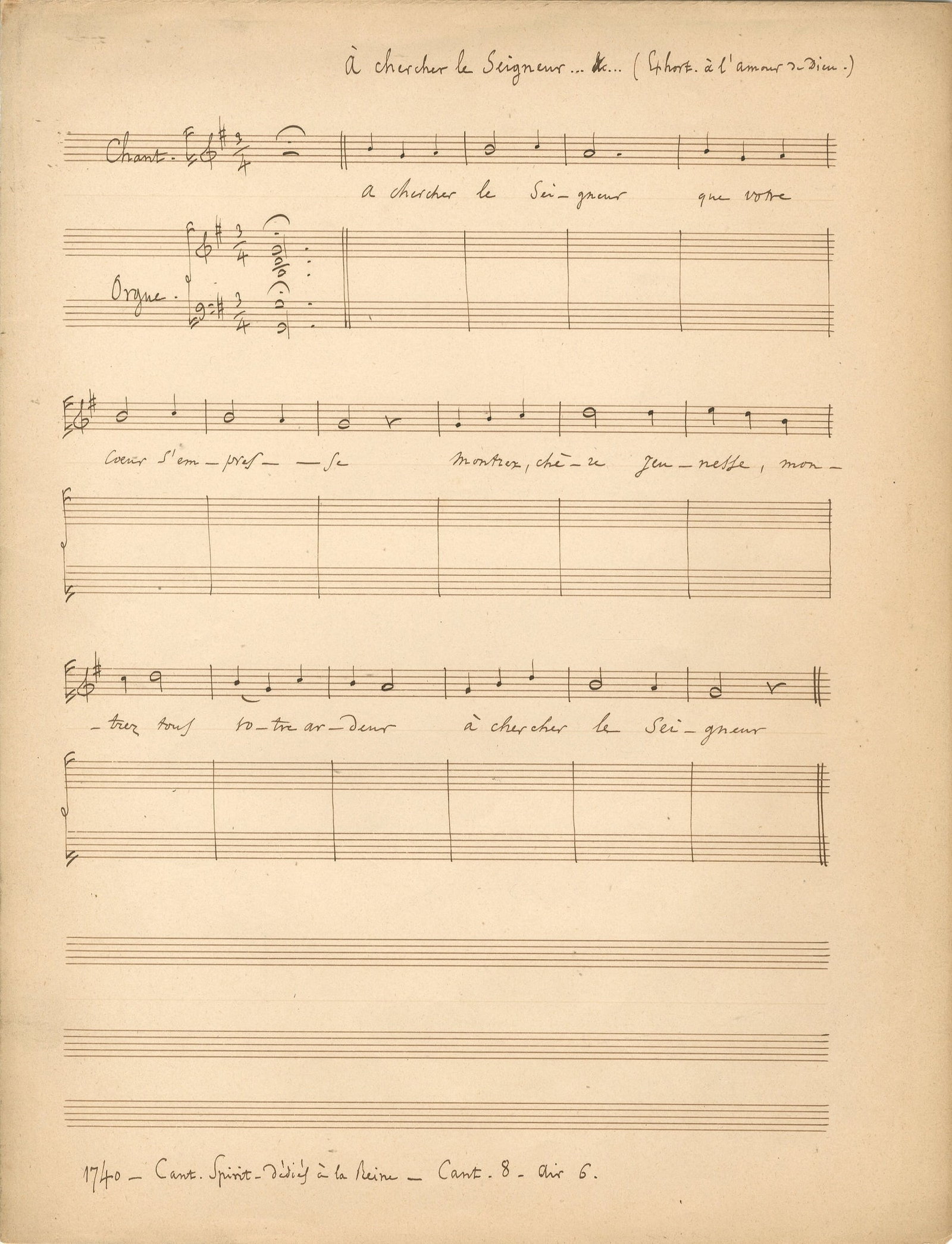 GOUNOD CHARLES: (1818-1893): GOUNOD CHARLES: (1818-1893) French composer. Autograph Musical Manuscript, unsigned, ten pages (manuscript paper; separate leaves, penned to the rectos only), folio, n.p., n.d. The manuscript is