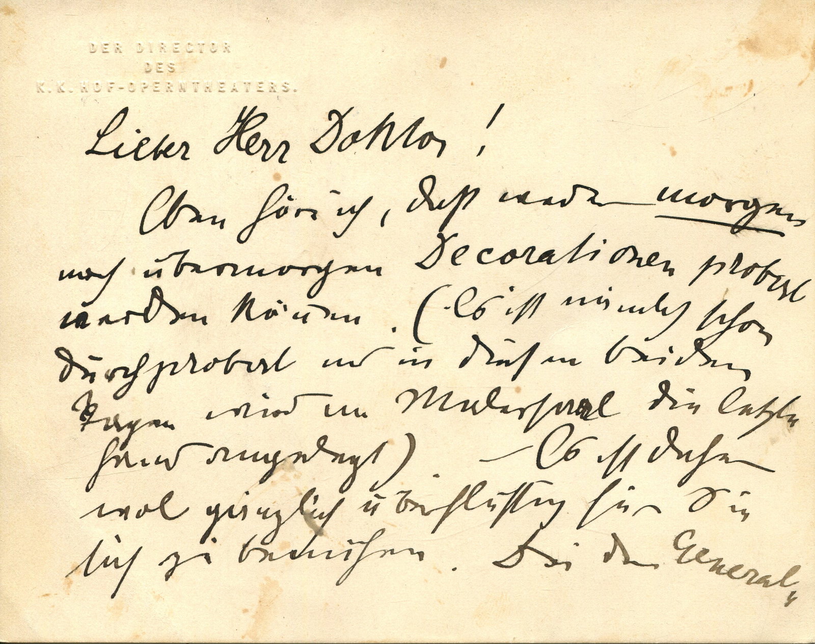 MAHLER GUSTAV: (1860-1911): MAHLER GUSTAV: (1860-1911) Austro-Bohemian Composer and Conductor. A leading conductor of his time and an influential composer for later generations. A rare and good A.L.S., `Mahler´, two pages, 