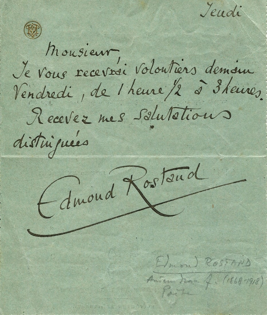 ROSTAND EDMOND: (1868-1918) (1 of 2)