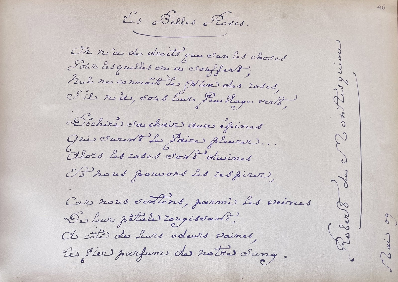 MONTESQUIOU ROBERT DE: (1855-1921) (1 of 1)