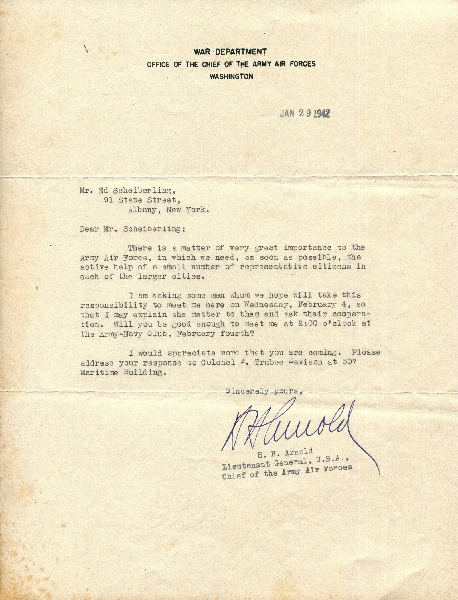 ARNOLD HENRY H.: (1886-1950) (1 of 1)