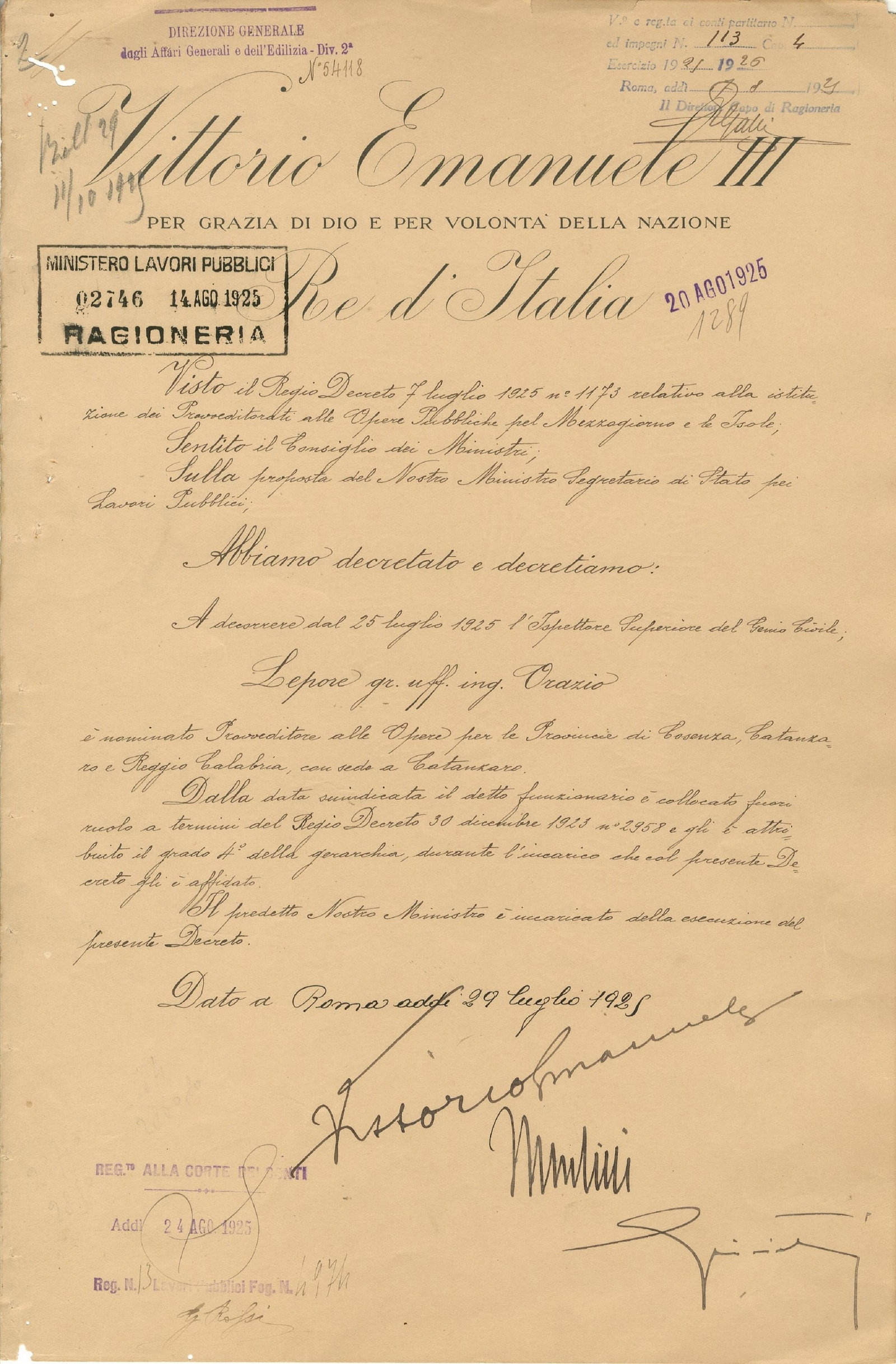 MUSSOLINI BENITO: (1883-1945) & VITTORIO EMANUELE III (1869-1947) (1 of 1)