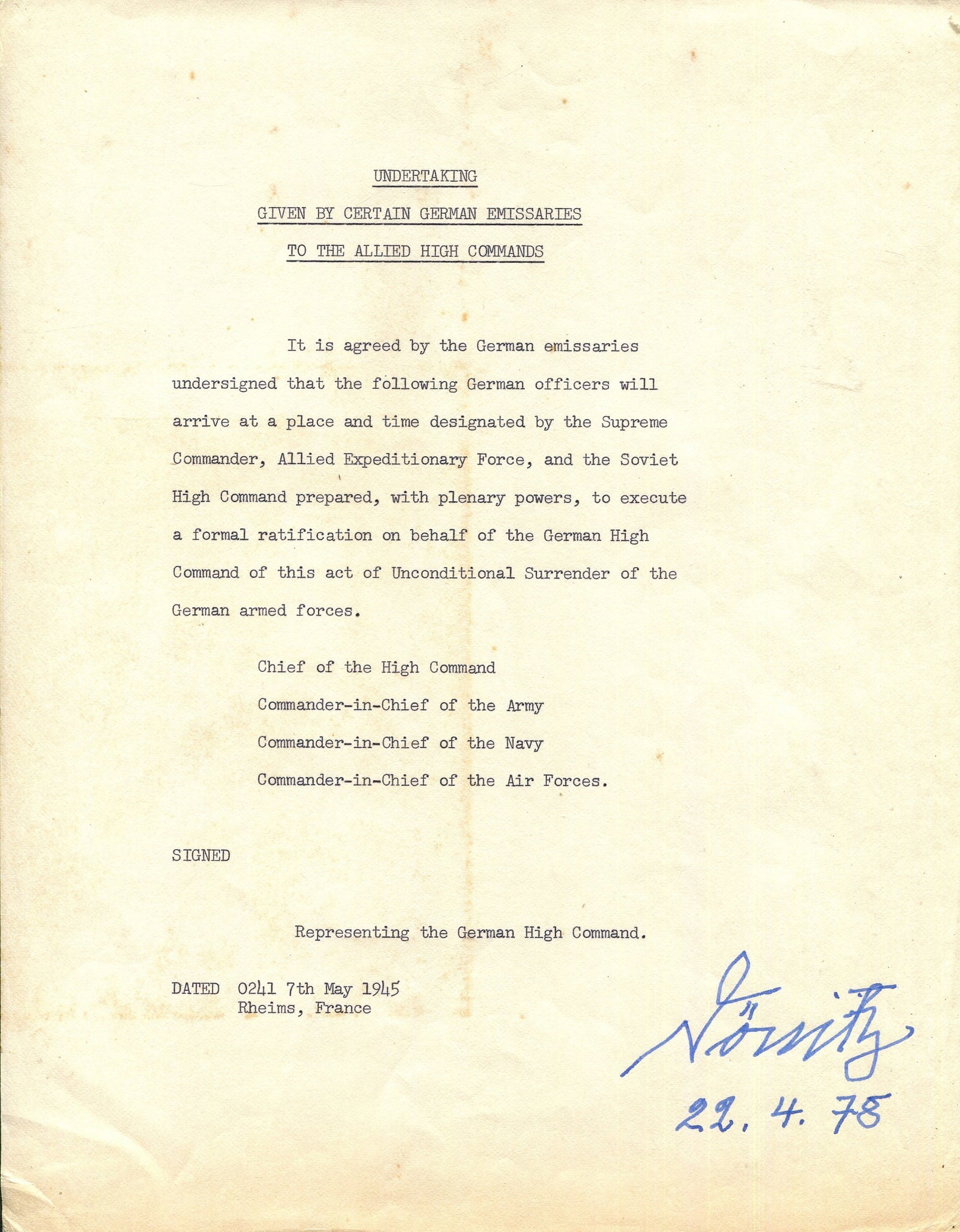 DONITZ KARL: (1891-1980) (1 of 1)