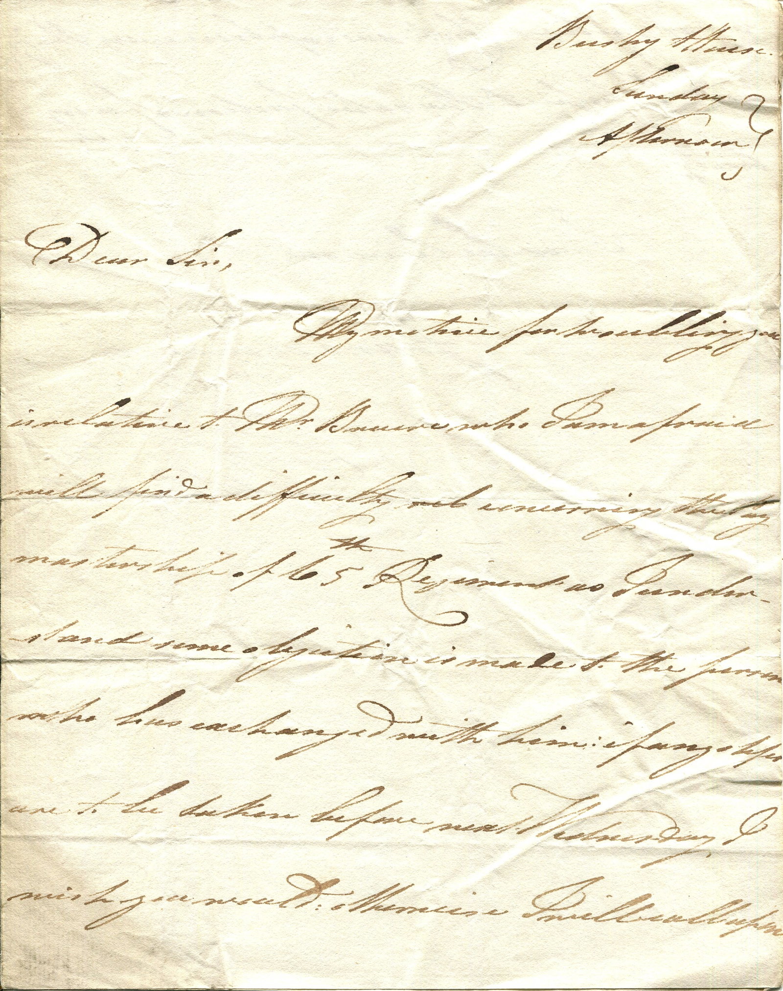 WILLIAM IV: (1765-1837): WILLIAM IV: (1765-1837) King of the United Kingdom of Great Britain & Ireland 1830-37. A.L.S., William, as Duke of Clarence, two pages, 4to, Bushy House (Teddington, London), n.d. (´Sunday