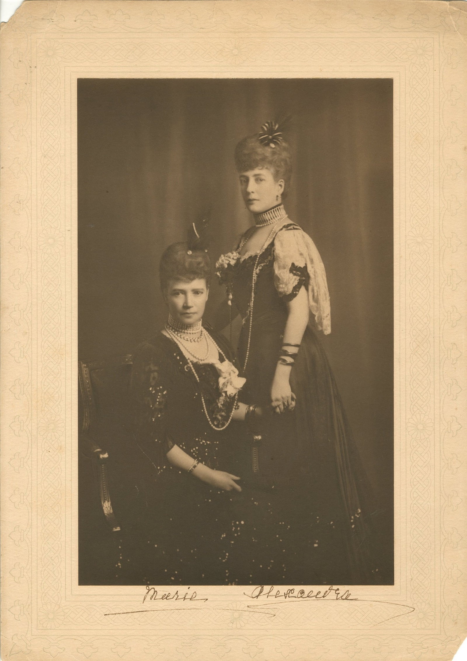 ALEXANDRA OF DENMARK: (1844-1925): ALEXANDRA OF DENMARK: (1844-1925) Queen of the United Kingdom 1901-10, consort of King Edward VII. A good, large vintage signed 10.5 x 15 photograph, the image depicting the Queen standing in a