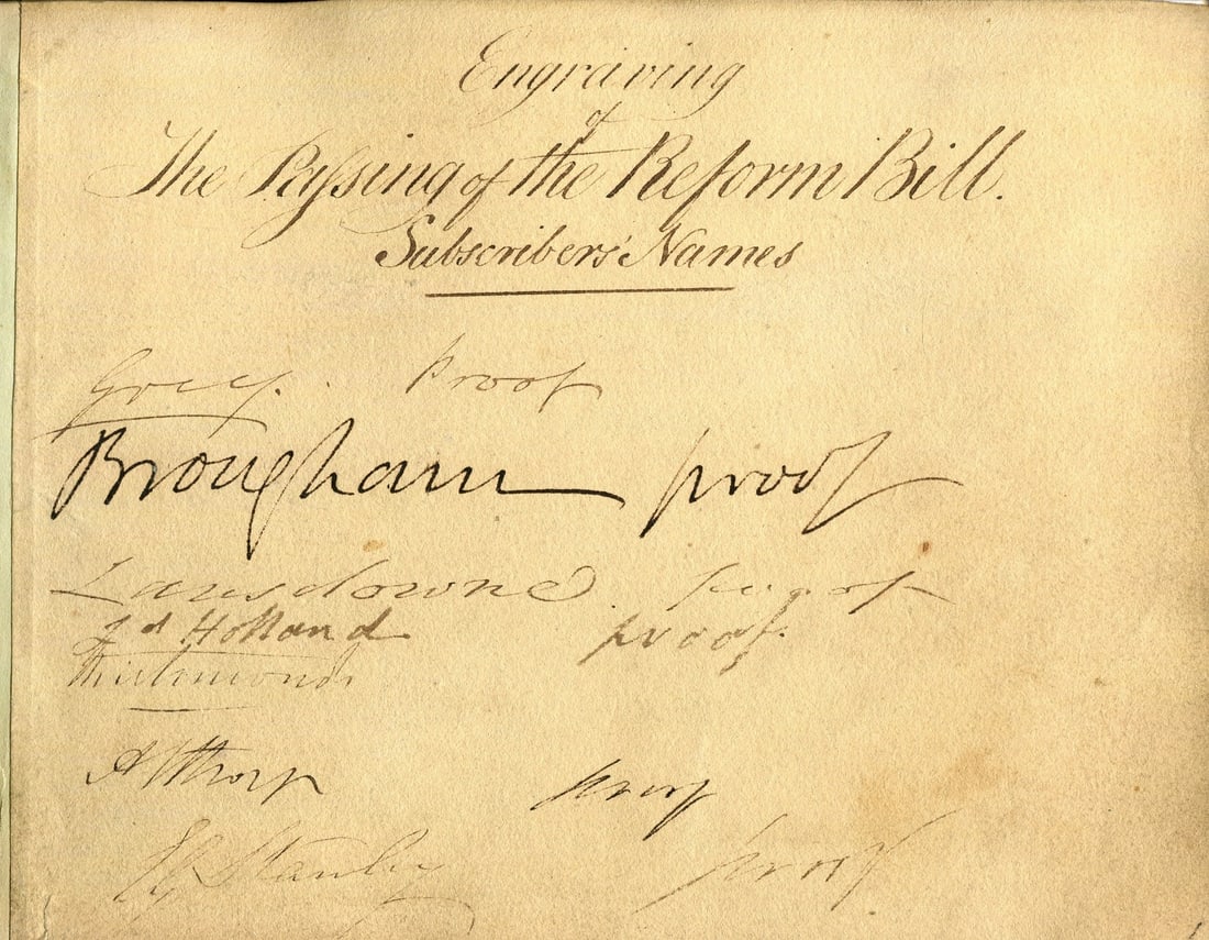 [REFORM ACT 1832]: - 2