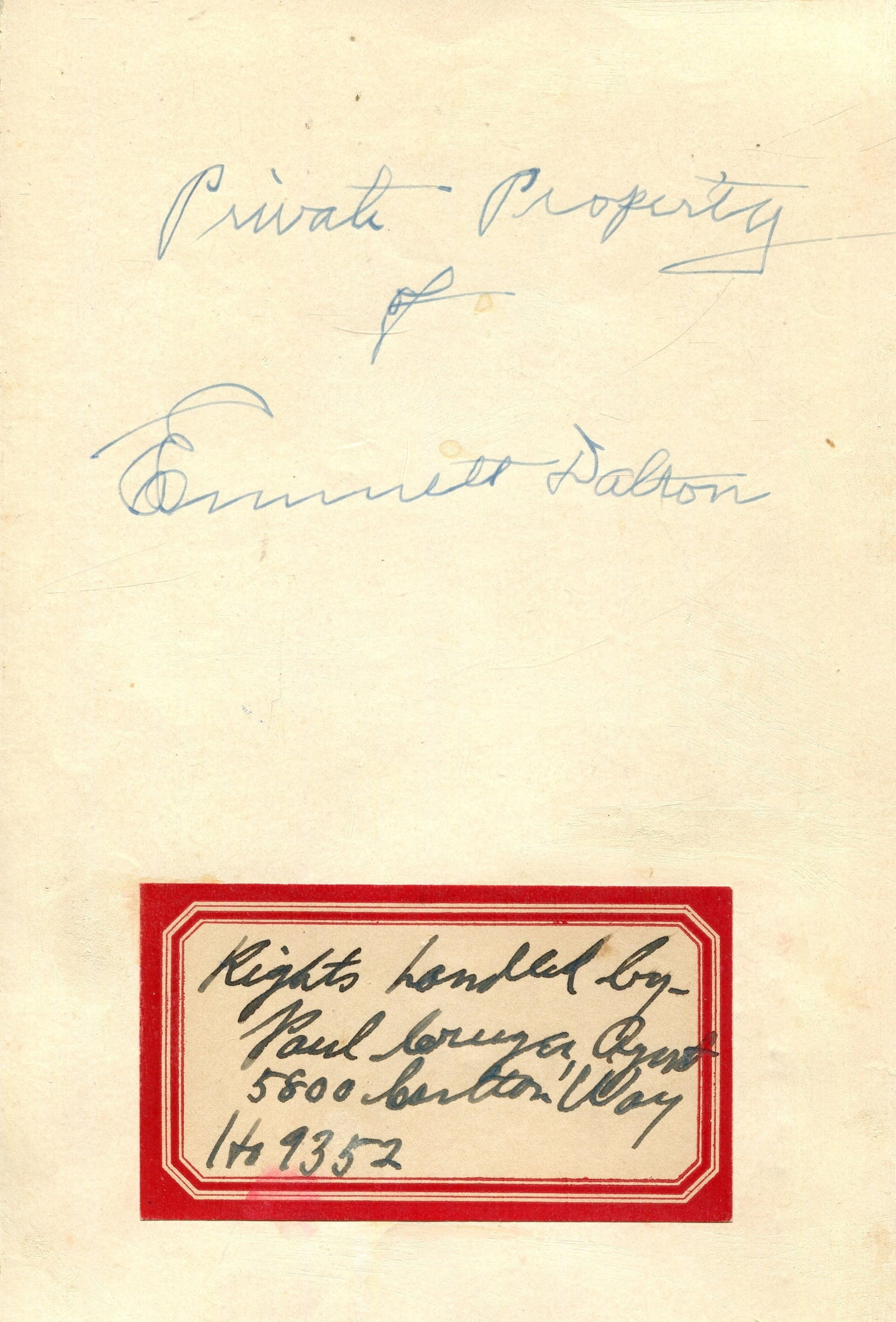 DALTON EMMETT: (1871-1937) (1 of 2)