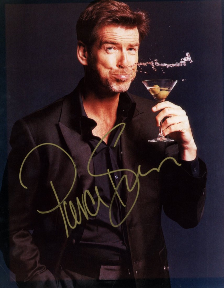BROSNAN PIERCE: (1953- ) Irish Actor, famous for hi: BROSNAN PIERCE: (1953- ) Irish Actor, famous for his portrayal of James Bond. Small collection of four different signed 8 x 10 photographs of Brosnan, one showing him in a scene from Tomorrow Never Di