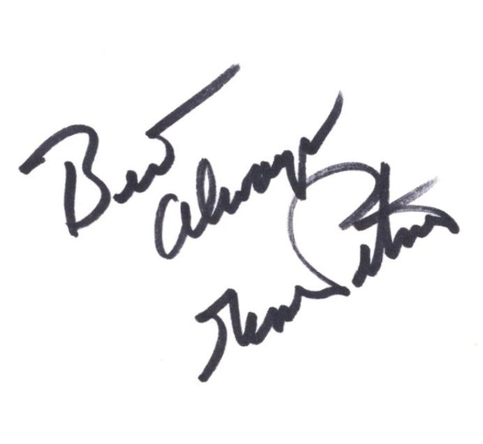 ENTERTAINMENT: Selection of signed cards by various: ENTERTAINMENT: Selection of signed cards by various actors, actresses and entertainers including Roy Hudd, Annette Crosbie, Richard Whitely, Victoria Tennant, Buddy Rogers, Jane Greer, Valerie Singlet