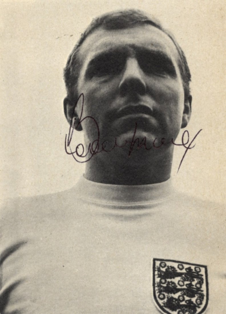 ENGLAND FOOTBALL: Selection of signed pieces, cards,: ENGLAND FOOTBALL: Selection of signed pieces, cards, album pages, a few signed postcard photographs etc., by each of the England football team who won the 1966 World Cup, comprising Bobby Moore (signe