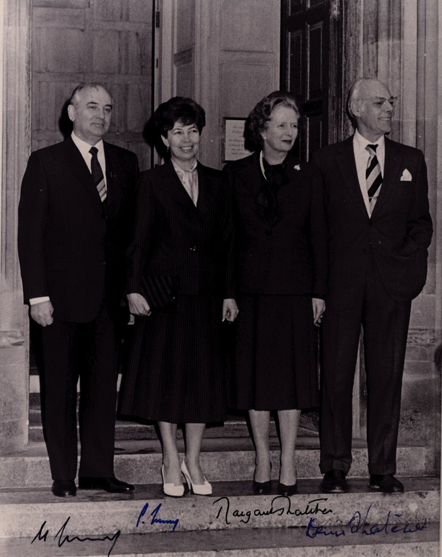 GORBACHEV MIKHAIL (1931- ) Soviet Statesman, General: GORBACHEV MIKHAIL (1931- ) Soviet Statesman, General Secretary of the Communist Party of the Soviet Union 1985-91 and Head of the Soviet Union 1988-91. Nobel Peace Prize winner, 1990 & THATCHER MARGAR