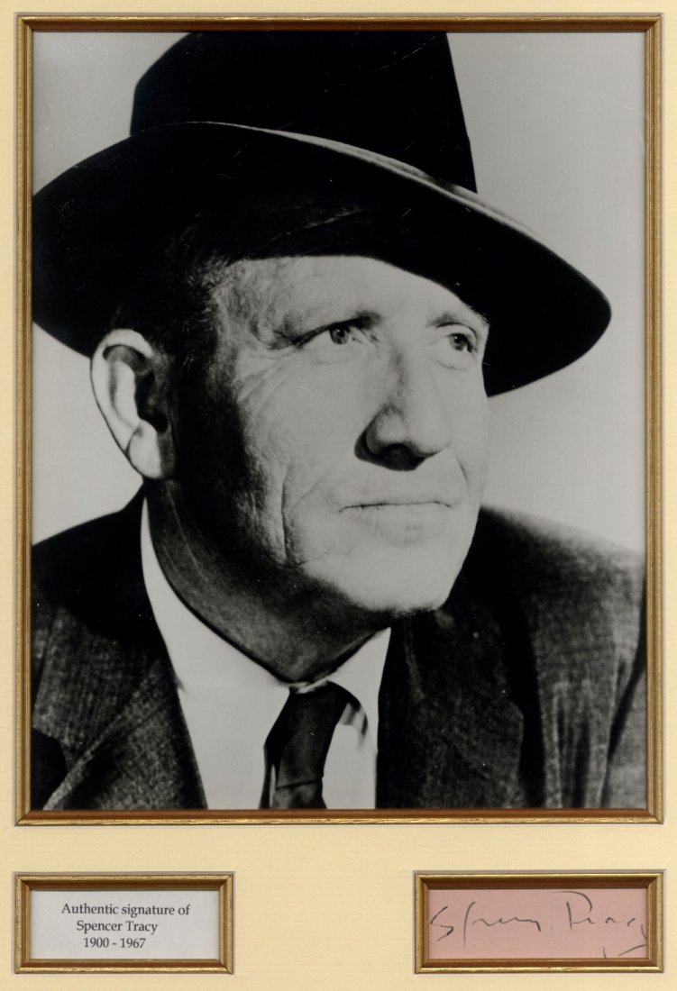 ACADEMY AWARD WINNERS: Selection of pieces and album: ACADEMY AWARD WINNERS: Selection of pieces and album pages by various Oscar winning film actors comprising Spencer Tracy, Gene Kelly, Orson Welles (very faded), Bing Crosby, Edward G. Robinson and Cha