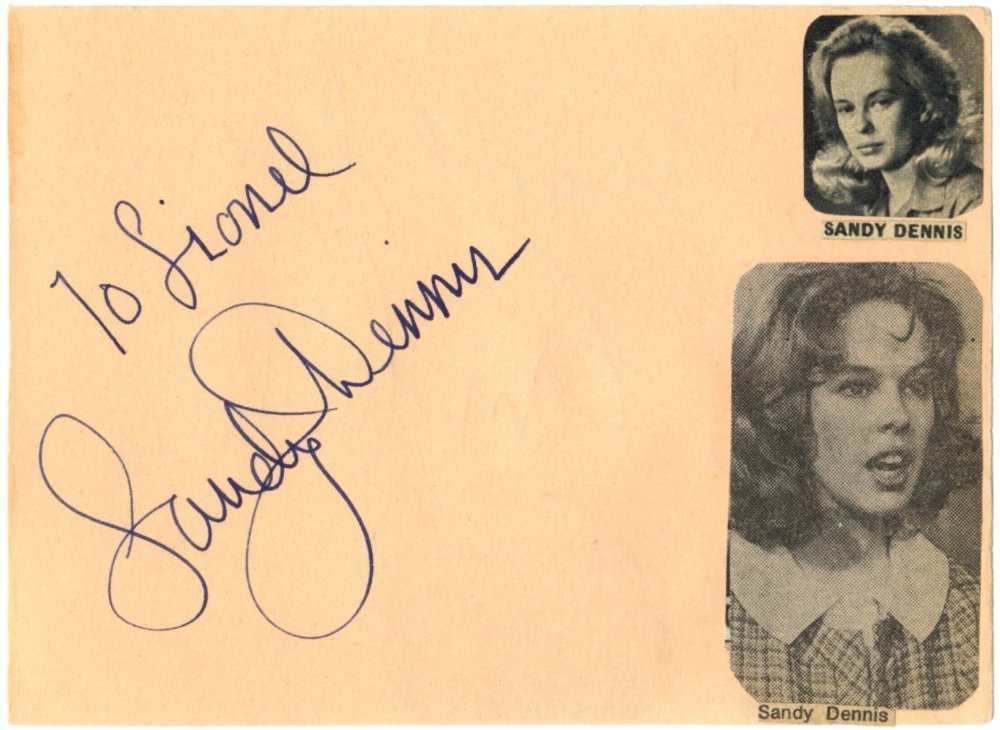 ACADEMY AWARD WINNERS: Selection of signed pieces,: ACADEMY AWARD WINNERS: Selection of signed pieces, cards and album pages by various Oscar winning actresses including Sandy Dennis, Loretta Young, Susan Sarandon, Whoopi Goldberg, Jane Wyman, Greer Ga