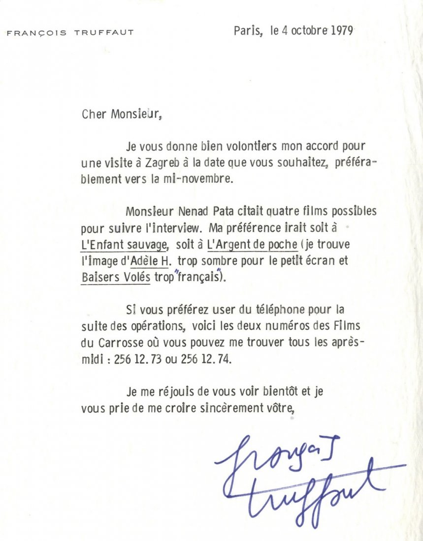 TRUFFAUT FRANCOIS: (1932-1984) French Film Director. (1 of 1)