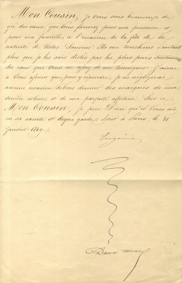 DE MONTIJO EUGENIE: (1826-1920) Empress Consort of the (1 of 1)