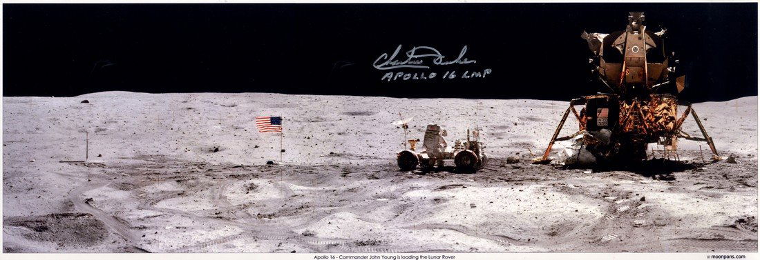 ASTRONAUTS: Signed colour 23 x 8 panoramic photograph (1 of 2)