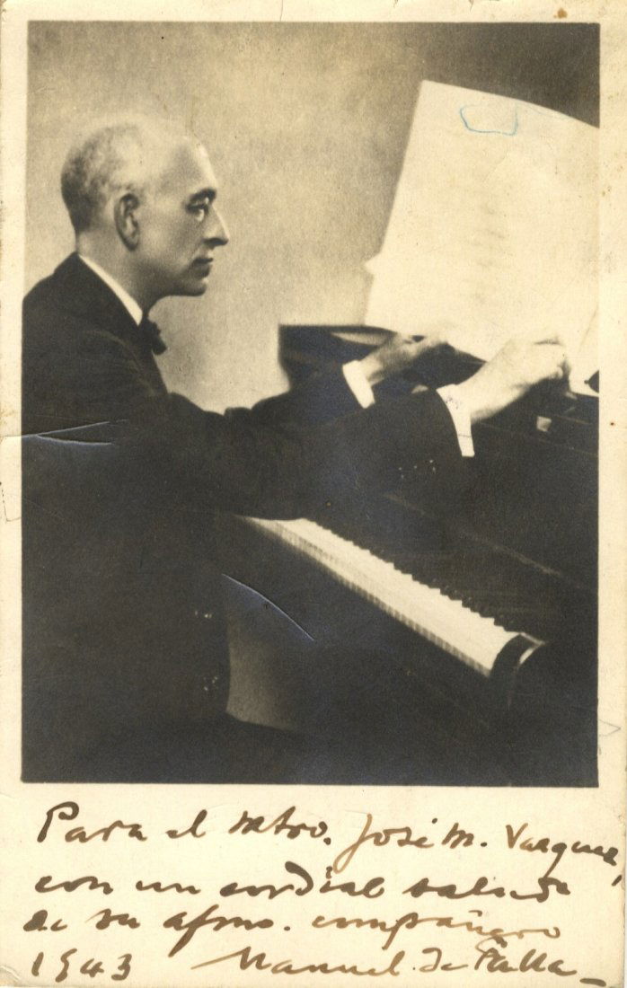 DE FALLA MANUEL: (1876-1946) Spanish Composer. Vintage (1 of 1)