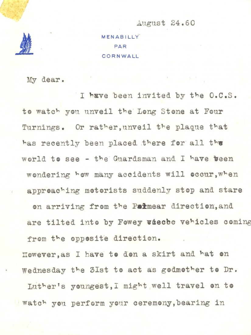 DU MAURIER DAPHNE: (1907-1989) British Author. An (1 of 4)